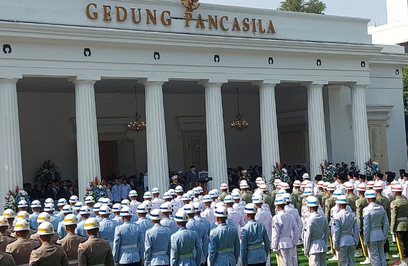 Prabowo pimpin Upacara Hari Pancasila