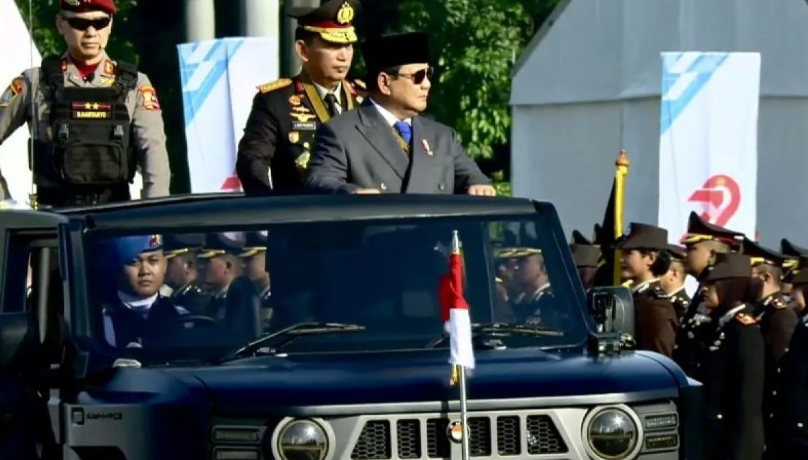 Presiden Prabowo pimpin upacara HUT ke-79 Bhayangkara